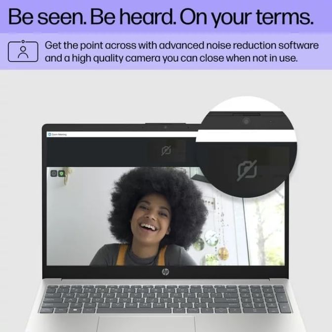 156-inch HP portable laptop with HD display, Intel Quad-Core N200 processor, 8GB RAM, 128GB storage, and Windows 11 Home in white 2