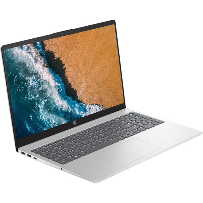 156-inch HP portable laptop with HD display, Intel Quad-Core N200 processor, 8GB RAM, 128GB storage, and Windows 11 Home in white 3