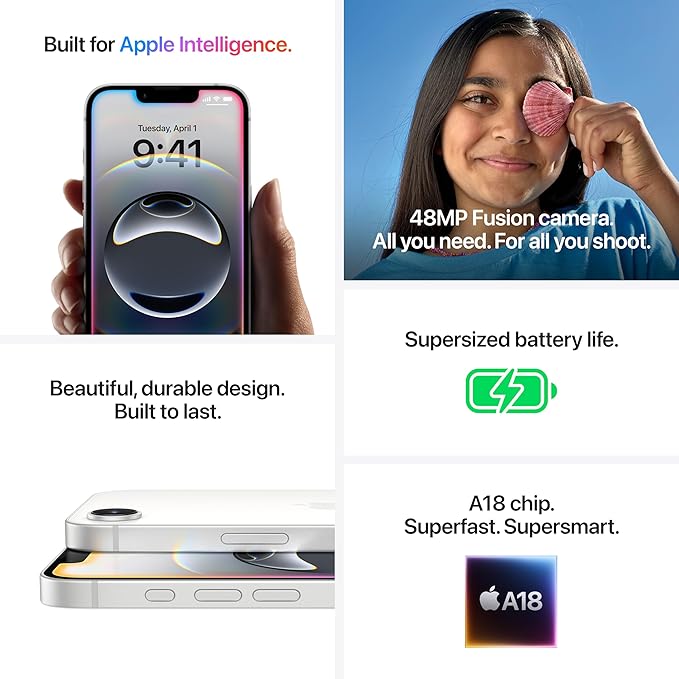 Apple - iPhone 16e 128GB - Black