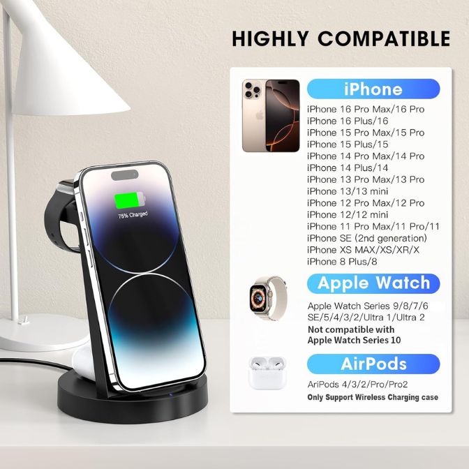 4 in 1 Charging Station for iPhone Wireless Charger 1