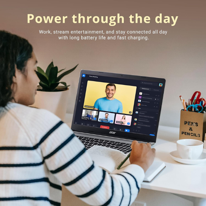 Acer Chromebook 315 15.6" FHD Laptop, Intel Celeron N4500, 4GB LPDDR4 RAM, 64 GB Storage, Intel UHD Graphics, HD Webcam, Wi-Fi 6, Chrome OS, Silver