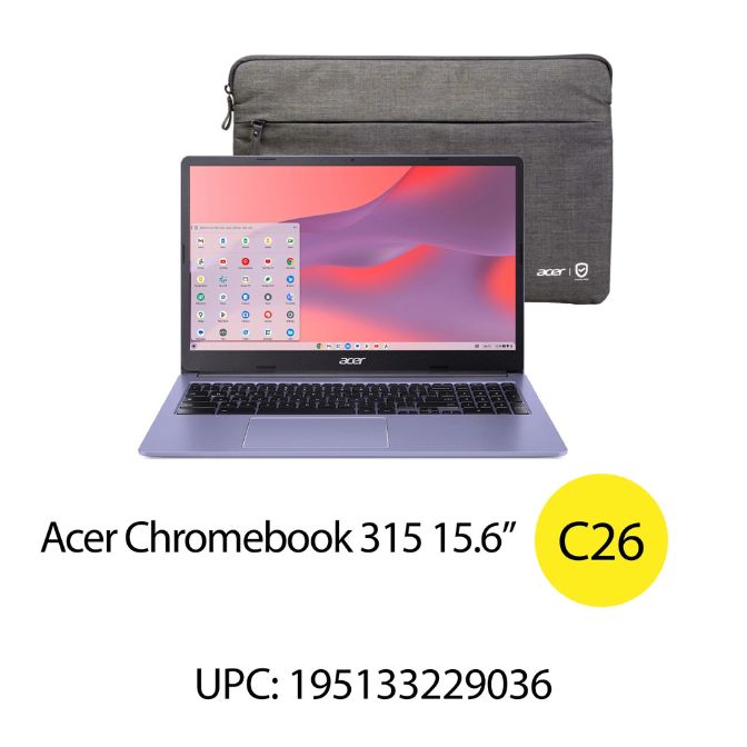 Acer Chromebook 315 with Intel N4500 processor, Moonstone Purple 9