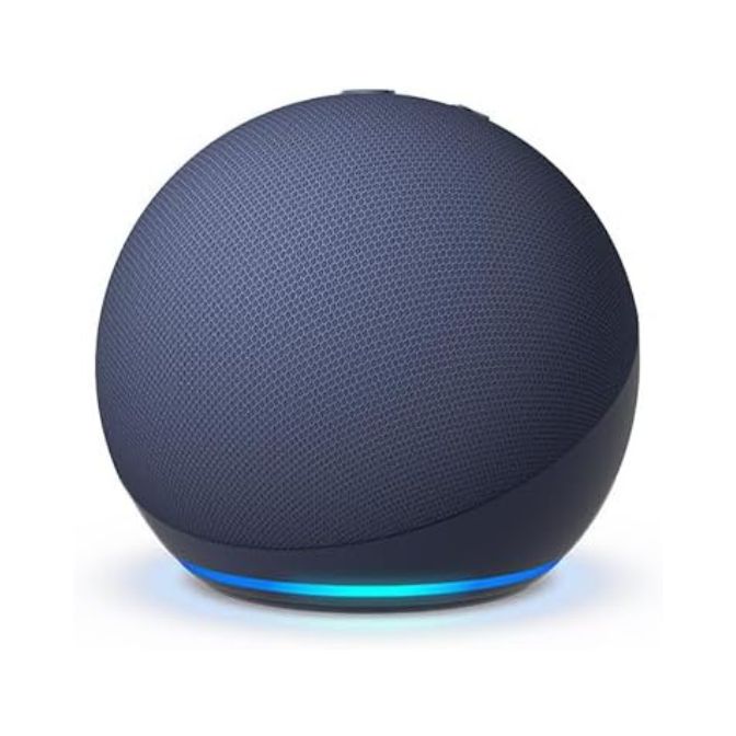 Amazon Echo Dot With bigger vibrant sound and Alexa Deep Sea Blue