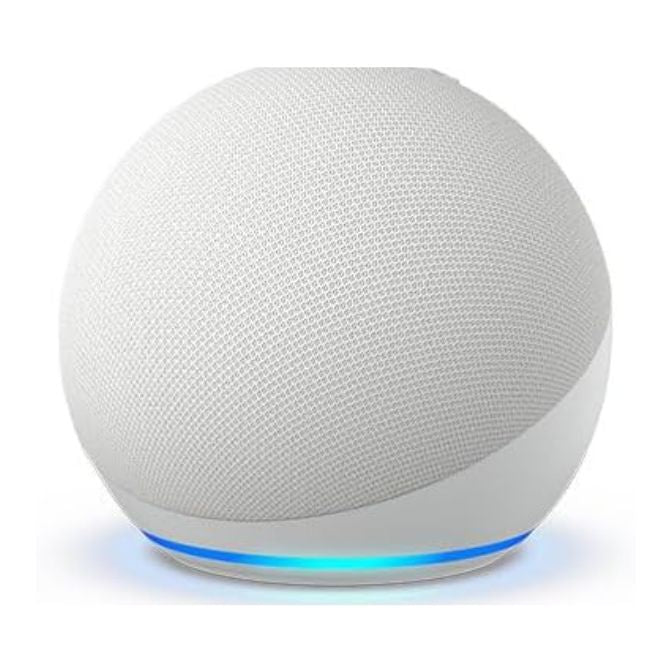 Amazon Echo Dot With bigger vibrant sound and Alexa, Glacier White