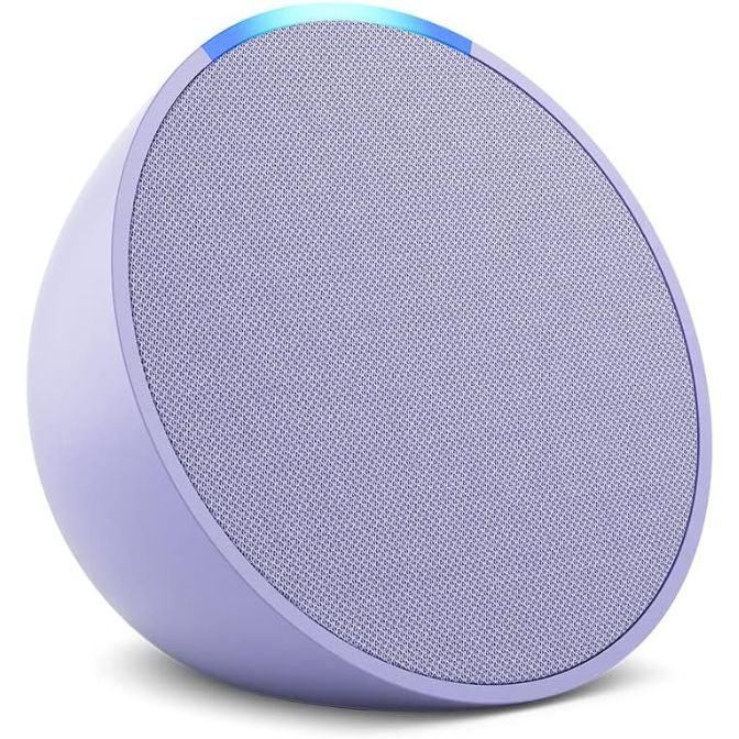 Amazon Echo Pop smallest Alexa speaker, Lavender Bloom