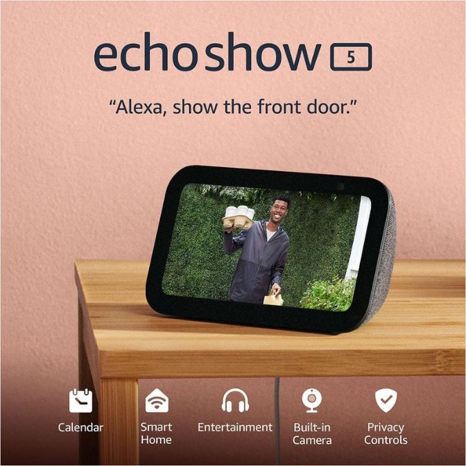 Amazon Echo Show 5 Smart display with 2x the bass and clearer sound 6