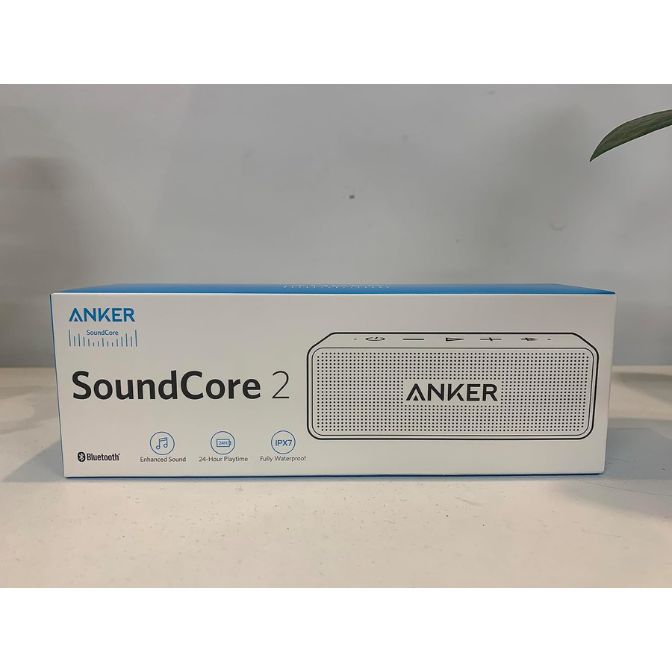 Anker Soundcore 2 12W Portable Wireless Bluetooth Speaker, 24-Hour Playtime, 66ft Bluetooth Range, IPX7 Water Resistance, Blue 1