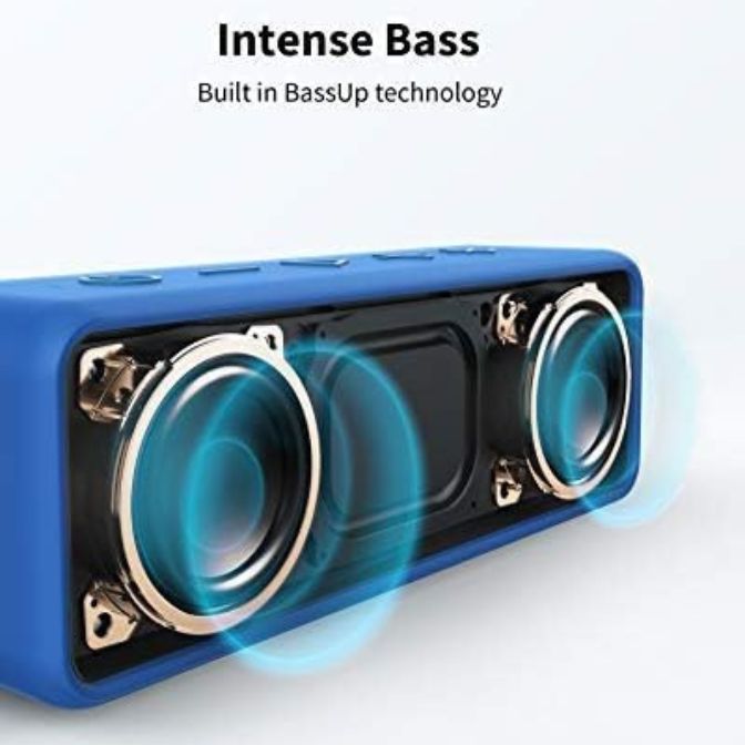 Anker Soundcore 2 12W Portable Wireless Bluetooth Speaker, 24-Hour Playtime, 66ft Bluetooth Range, IPX7 Water Resistance, Blue 4