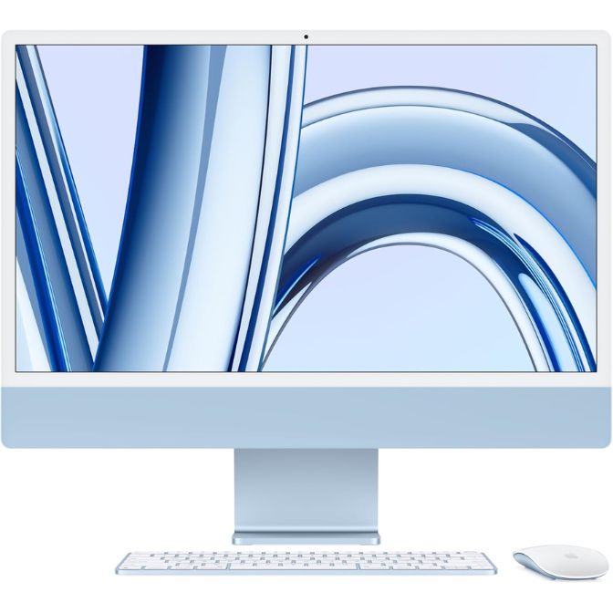 Apple 2023 iMac All-in-One Desktop M3 Chip 8-core CPU 10-core GPU 24-inch Retina Display 8GB 256GB Blue