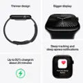 Apple Watch Series 10 GPS with 46mm aluminum case and black sport band, medium/large, jet black 2