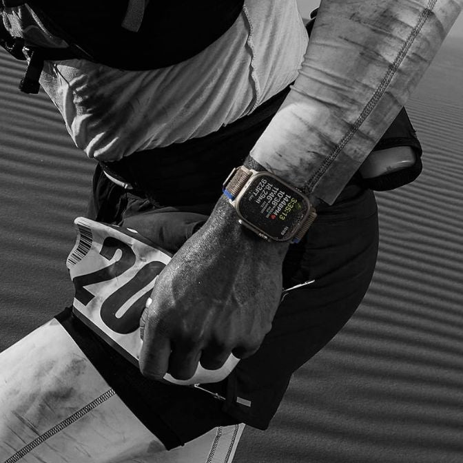 Apple Watch Ultra Smart Watch, Rugged Titanium Case, Orange Alpine Loop, Extra-Long Battery Life, Brighter Retina Display 5