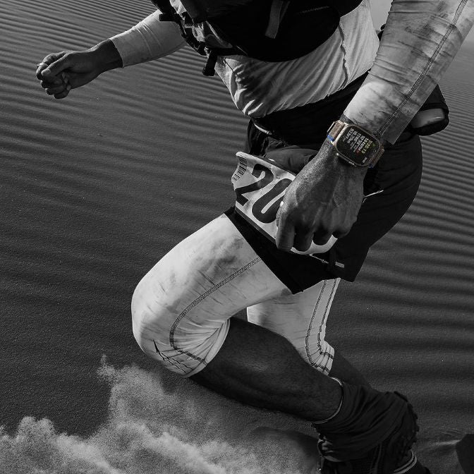 Apple Watch Ultra Titanium Case with Green Alpine Loop, Large 5