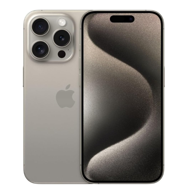 Apple iPhone 15 Pro Max, 256GB, Natural Titanium - Unlocked (Renewed) 3