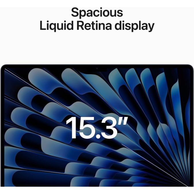 2023 Apple 15-Inch MacBook Air Laptop: Apple M2 Chip with 8-core CPU and 10-core GPU, 8GB RAM, 512GB SSD Storage - Midnight 3
