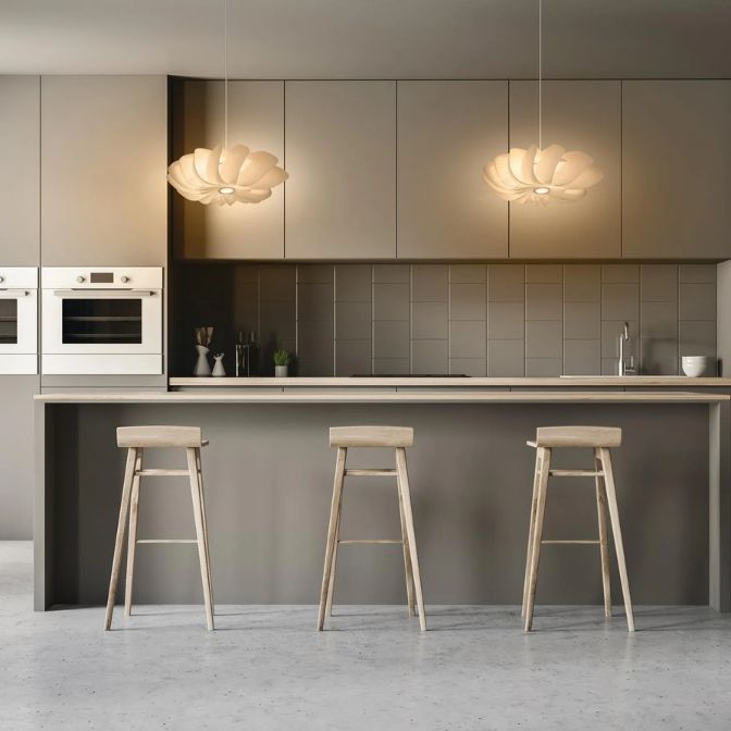 Monster Bloom 15ft Hanging Pendant White Lamp with 1 Smart A19 Light Bulb, Twist, Novelty 4