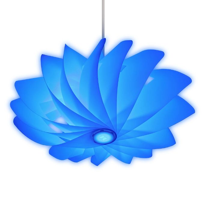 Monster Bloom 15ft Hanging Pendant White Lamp with 1 Smart A19 Light Bulb, Twist, Novelty 5