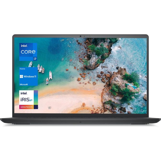 Dell Inspiron 3520 15.6" FHD Laptop, Intel Core i7-1255U Processor, 16GB RAM, 1TB SSD, Webcam, HDMI, SD-Card Slot, Wi-Fi 6, Windows 11 Home, Black
