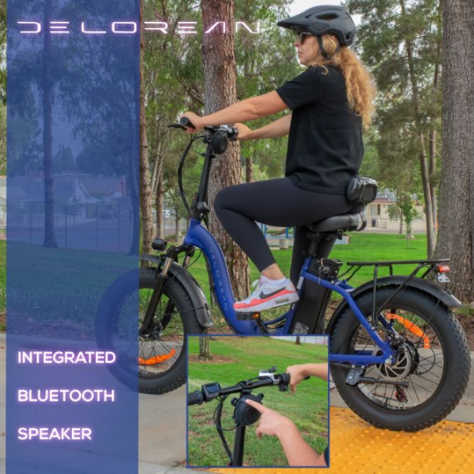 Delorean Sport Foldable Fat Tire E-Bike (Blue) 5
