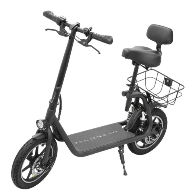Delorean Max Hybrid Seated Scooter (Black)