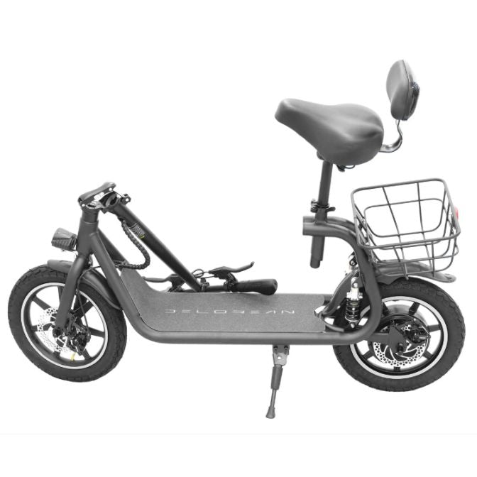 Delorean Max Hybrid Seated Scooter (Black) 1