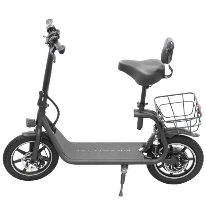 Delorean Max Hybrid Seated Scooter (Black) 2