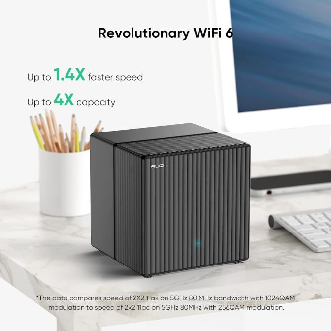 Dual-Band AX1800 WiFi 6 Mesh Wi-Fi System, Covers up to 6,000 sqft, 3-Pack 1