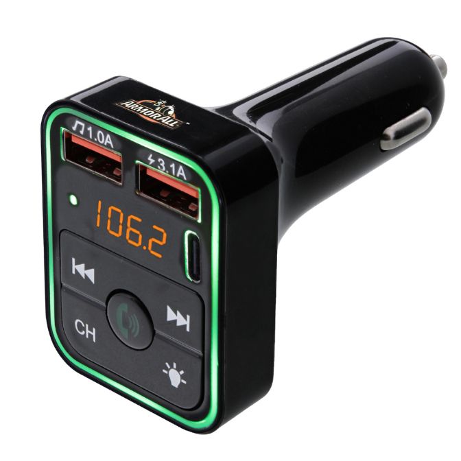 Bluetooth FM Transmitter and Car Charger, Hands Free Calling, Type C and Dual USB A ports 9