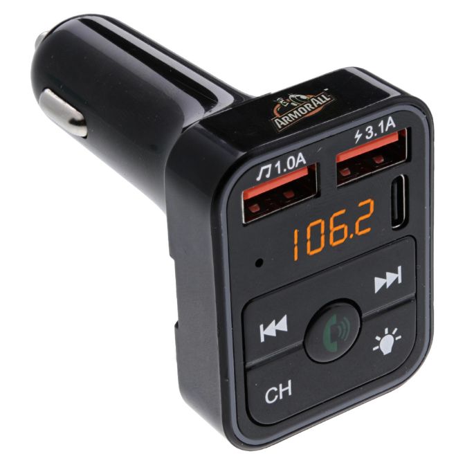 Bluetooth FM Transmitter and Car Charger, Hands Free Calling, Type C and Dual USB A ports 8