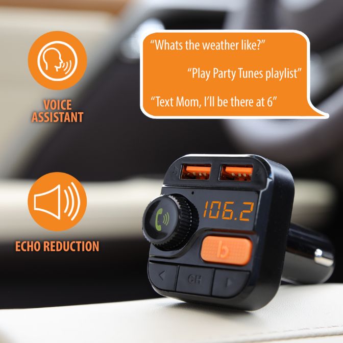 3.4Amp Bluetooth FM Transmitter & Car Charger 2