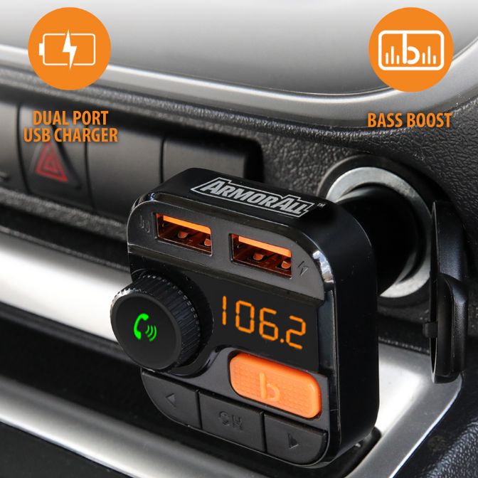 3.4Amp Bluetooth FM Transmitter & Car Charger 3