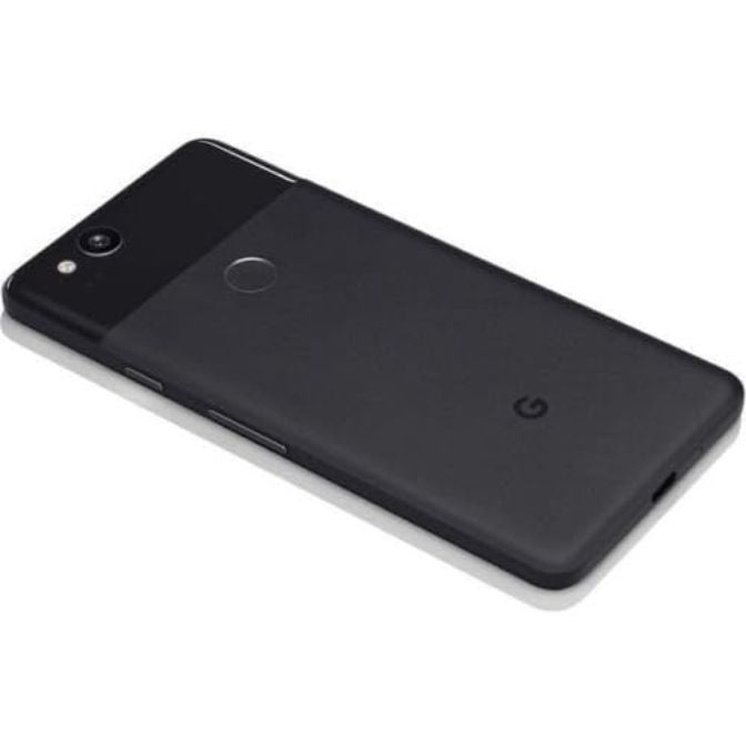 Google Pixel 2 smartphone with 64GB storage, unlocked, featuring a 122MP camera and octa-core performance in Just Black 4