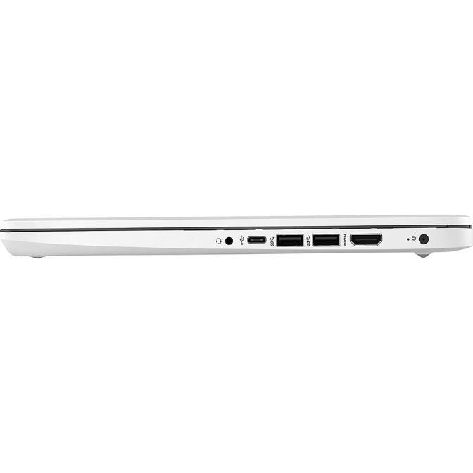 HP 14 Inch HD Laptop Notebook Intel Celeron N4120 4GB DDR4 RAM 64GB eMMC UHD Graphics 600 Snow White Keyboard SD Card Reader HDMI Headphone Microphone Port, White 14-dq0052dx Computer (Renewed) 6