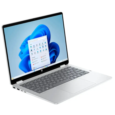 HP - OmniBook 5 Flip 2-in-1 14" 2K Touch-Screen Laptop - Intel Core 7 - 16GB Memory - 512GB SSD - Glacier Silver - With Wireless Mouse (Factory Renewed)