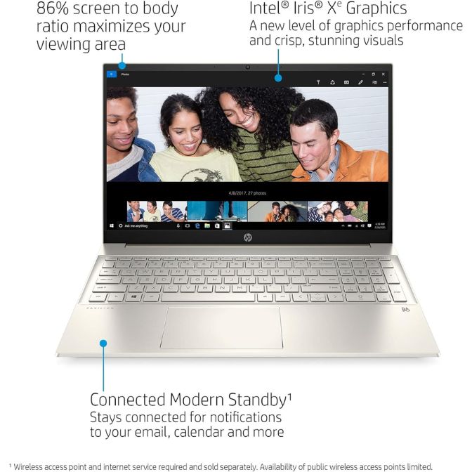 2022 HP Pavilion 15.6" FHD Touchscreen Laptop 11th Gen 4-Core Intel i5-1135G7 16GB DDR4 512GB NVMe SSD Iris Xe Graphics HDMI Webcam WiFi-6 Bluetooth Backlit Keyboard Windows 10 Pro w/ 32GB USB 2