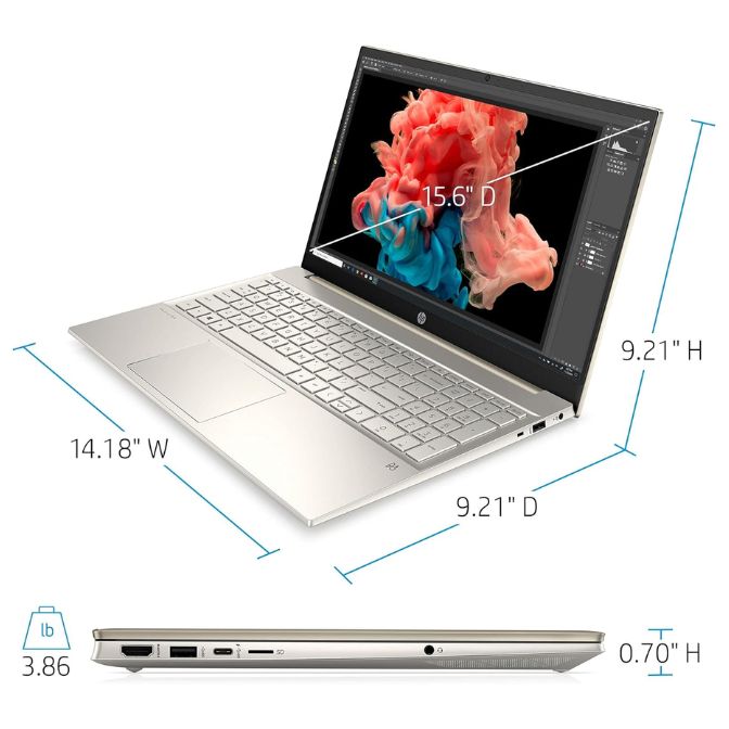 2022 HP Pavilion 15.6" FHD Touchscreen Laptop 11th Gen 4-Core Intel i5-1135G7 16GB DDR4 512GB NVMe SSD Iris Xe Graphics HDMI Webcam WiFi-6 Bluetooth Backlit Keyboard Windows 10 Pro w/ 32GB USB 3