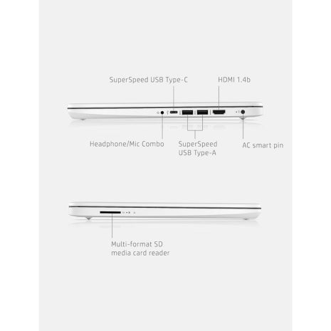 HP 14-inch laptop with Intel Celeron N4020, 4GB RAM, 64GB storage, HD micro-edge display, Windows 11 Home, Snowflake White 2