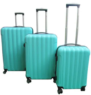 Bovano Hard Shell Luggage 3 Piece set Aqua