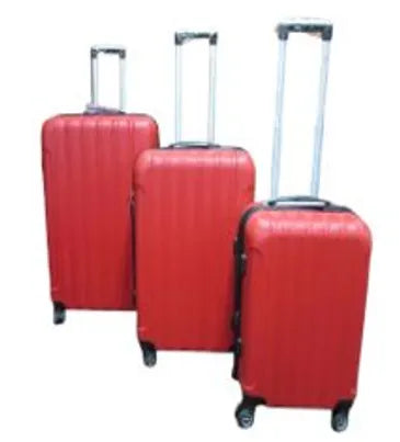 Bovano Hard Shell Luggage 3 Piece set Red