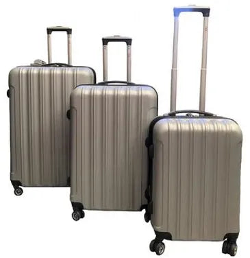 Bovano Hard Shell Luggage 3 Piece set Silver