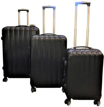 Bovano Hard shell Luggage 3 Piece Set Black
