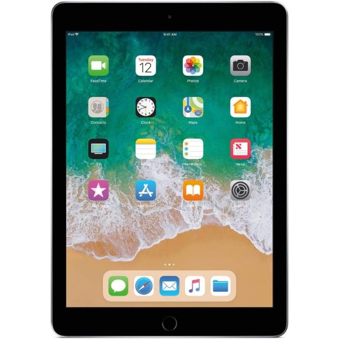 Apple iPad 9.7in 6th Generation WiFi + Cellular (32GB, Space Gray) (Renewed)