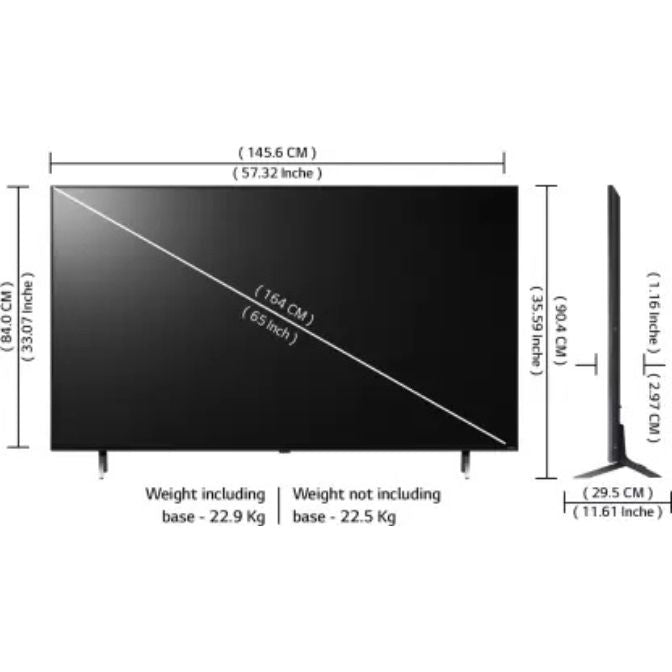 LG QNED-80 164 cm (65 inch) Ultra HD (4K) QNED Smart WebOS TV with Alpha7 AI Processor 4K Gen6, AI Picture Pro, ThinQ AI 1