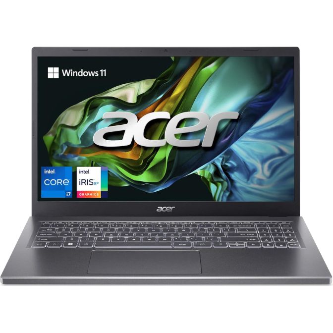Acer Aspire 5 15 Slim Laptop with Intel Core i7-1355U, 512GB Gen 4 SSD