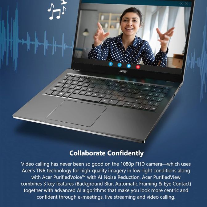 Acer Aspire 5 15 Slim Laptop with Intel Core i7-1355U, 512GB Gen 4 SSD 12