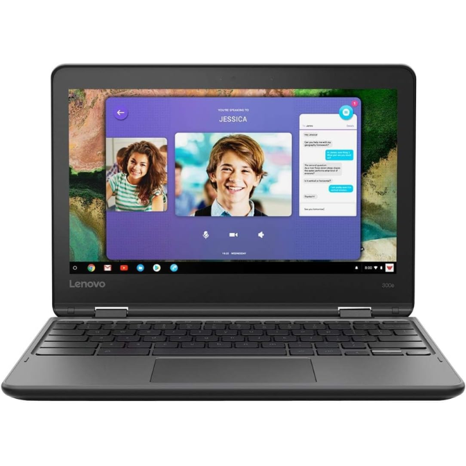 Lenovo 300e Chromebook 2nd Gen 11.6" Touchscreen 2 in 1 Chromebook - HD - 1366 x 768 - AMD A-Series A4-9120C Dual-core (2 Core) 1.60 GHz - 4 GB RAM - 32 GB Flash Memory