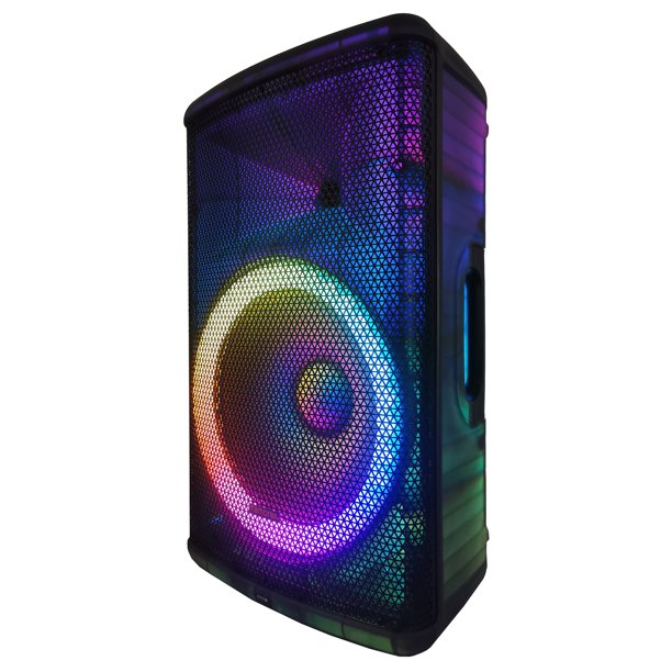 MEMOREX® Professional Portable Bluetooth® 15-In. True Wireless PA Speaker with Translucent Cabinet and LED Lights, MX-PS1501