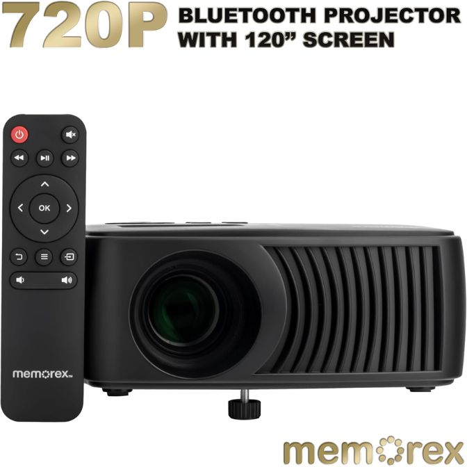 Memorex 720P Bluetooth Projector - Includes 100" Screen 3