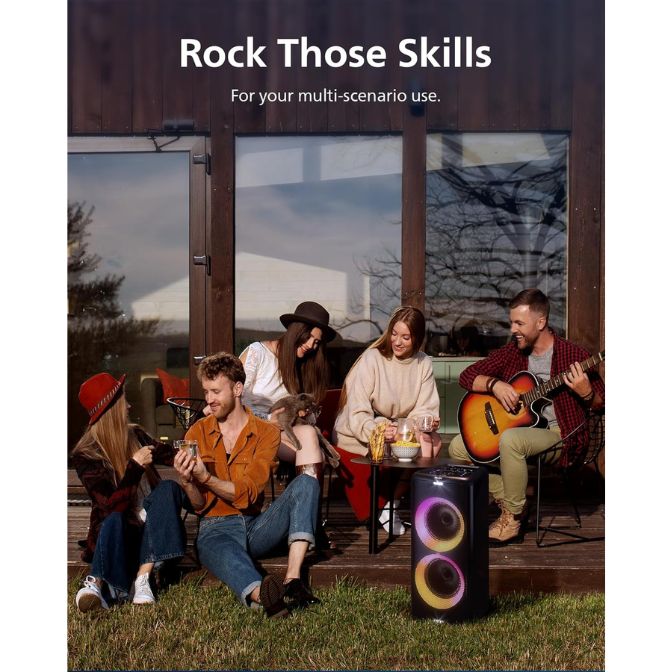 PHILIPS X5206 Karaoke Machine, Portable Party Bluetooth Speaker, Black 6