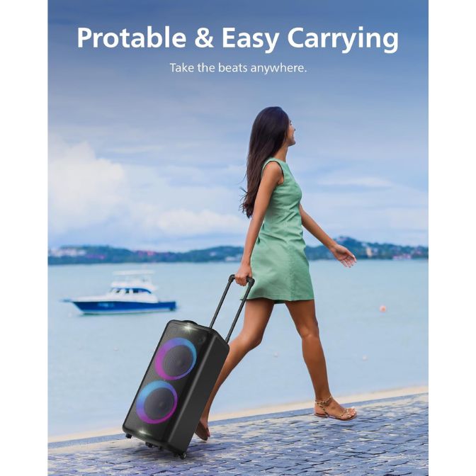 PHILIPS X5206 Karaoke Machine, Portable Party Bluetooth Speaker, Black 3