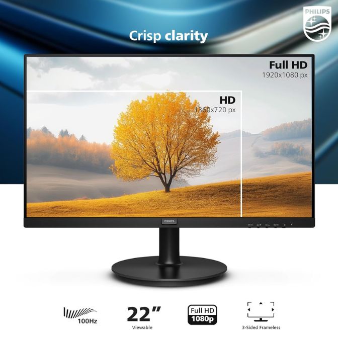 PHILIPS 22-Inch Class Thin Full HD Monitor 221V8LB 2